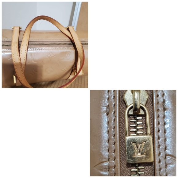 Authentic Louis Vuitton Perle Monogram Vernis Bedford Bag - Picture 3 of 10